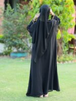 Noir Gold Bloom Abaya - Image 5