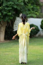 Lime Pearl Silk Kaftan - Image 2