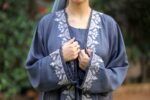Silver Mist Elegance Abaya - Image 3