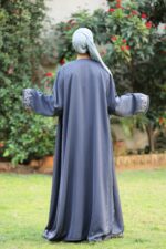 Silver Mist Elegance Abaya - Image 4